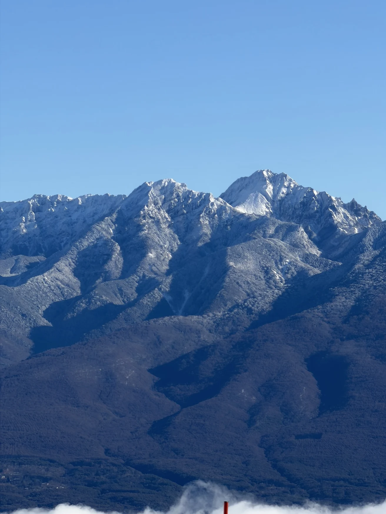 富士見パノラマ:雪化粧した八ヶ岳